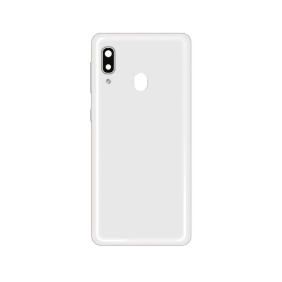 Back Cover+Camera Lens Samsung Galaxy A20E/A202F White Back Cover+Camera Lens Samsung Galaxy A20E/A202F White